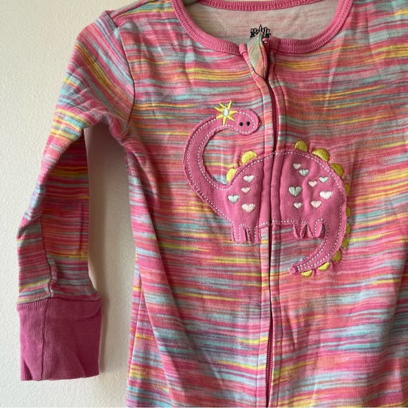 Kids Headquarters Baby Girl Zip-Up Sleepers Pajamas Lot 2pc 18M Dino Whale Print - Picture 4 of 12